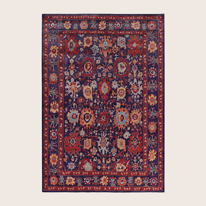 Image for Navy Soluna Traditional Wool Rug - 6'1" x 8'1