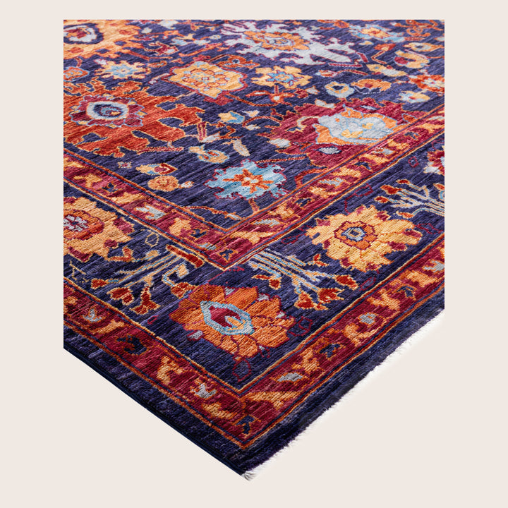 Image for Navy Soluna Traditional Wool Rug - 6'1" x 8'1