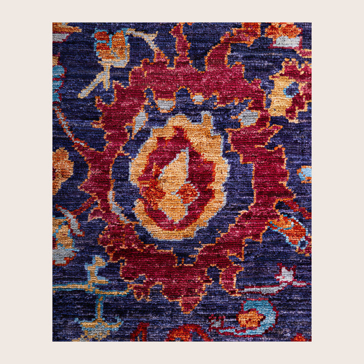 Image for Navy Soluna Traditional Wool Rug - 6'1" x 8'1
