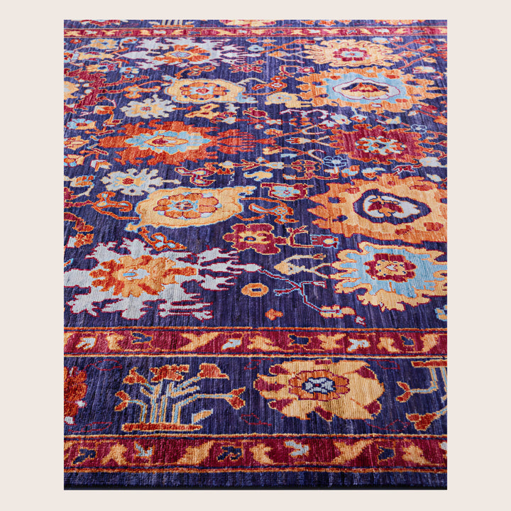 Image for Navy Soluna Traditional Wool Rug - 6'1" x 8'1