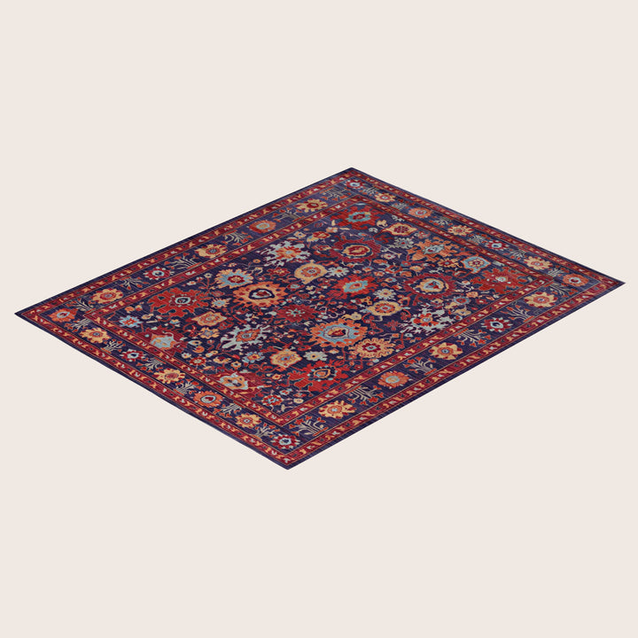 Image for Navy Soluna Traditional Wool Rug - 6'1" x 8'1
