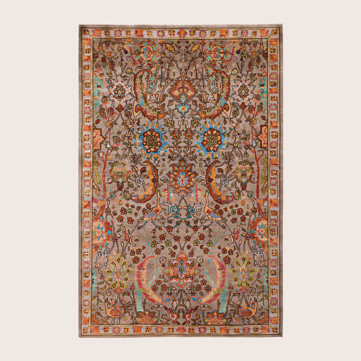 Image for Brown Soluna Traditional Wool Rug - 6'1" x 9'2"