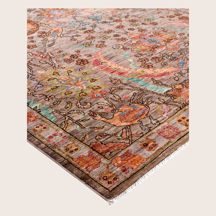 Image for Brown Soluna Traditional Wool Rug - 6'1" x 9'2"
