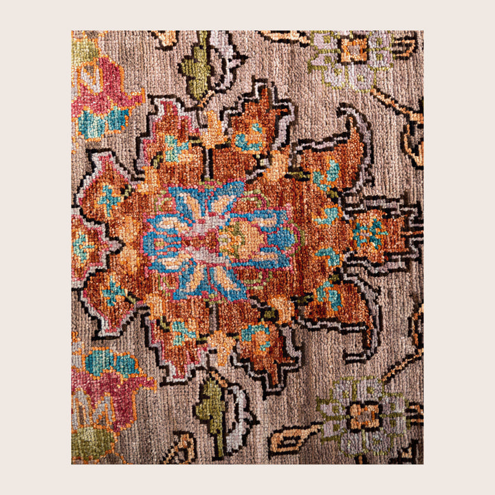 Image for Brown Soluna Traditional Wool Rug - 6'1" x 9'2"