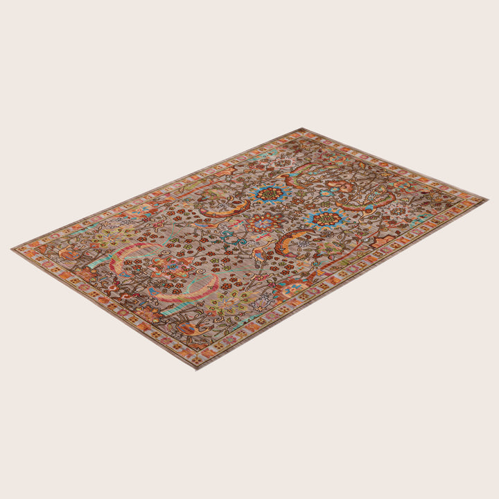 Image for Brown Soluna Traditional Wool Rug - 6'1" x 9'2"