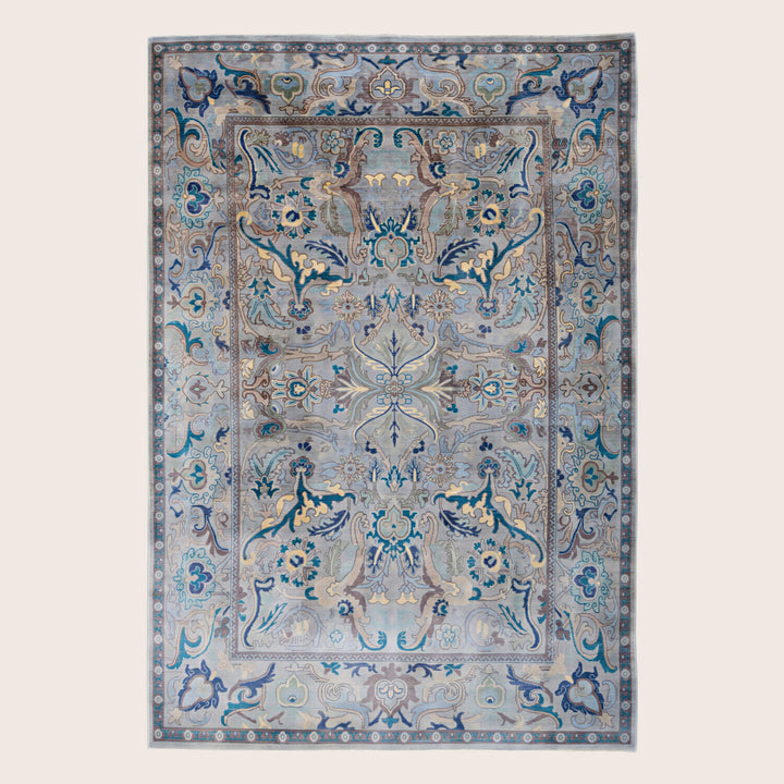 Image for Grey Soluna Traditional Wool Rug - 6'2" x 9'1"