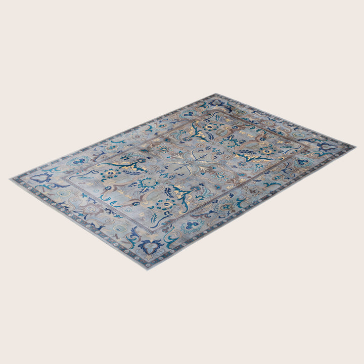 Image for Grey Soluna Traditional Wool Rug - 6'2" x 9'1"
