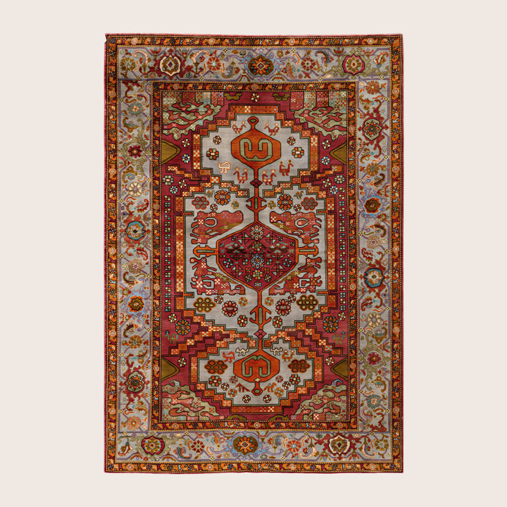 Pink Soluna Traditional Wool Rug - 6' x 8'9"