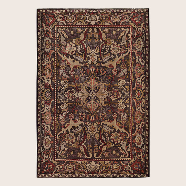 Image for Brown Soluna Traditional Wool Rug - 6' x 9'