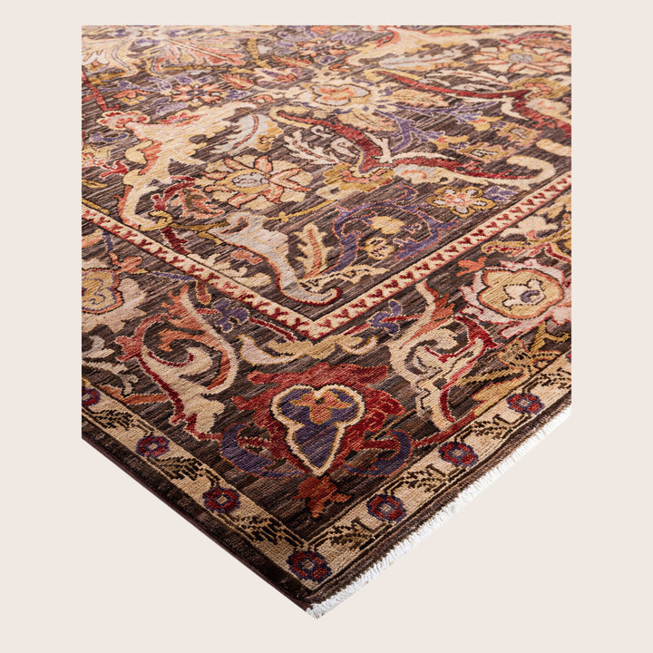 Image for Brown Soluna Traditional Wool Rug - 6' x 9'