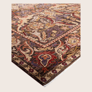 Image for Brown Soluna Traditional Wool Rug - 6' x 9' - hover