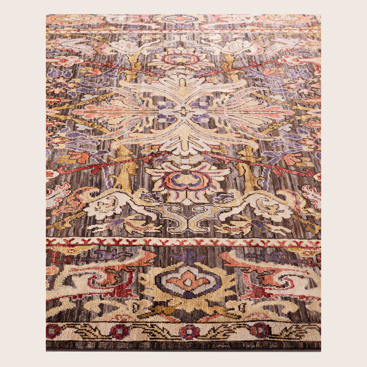 Image for Brown Soluna Traditional Wool Rug - 6' x 9'