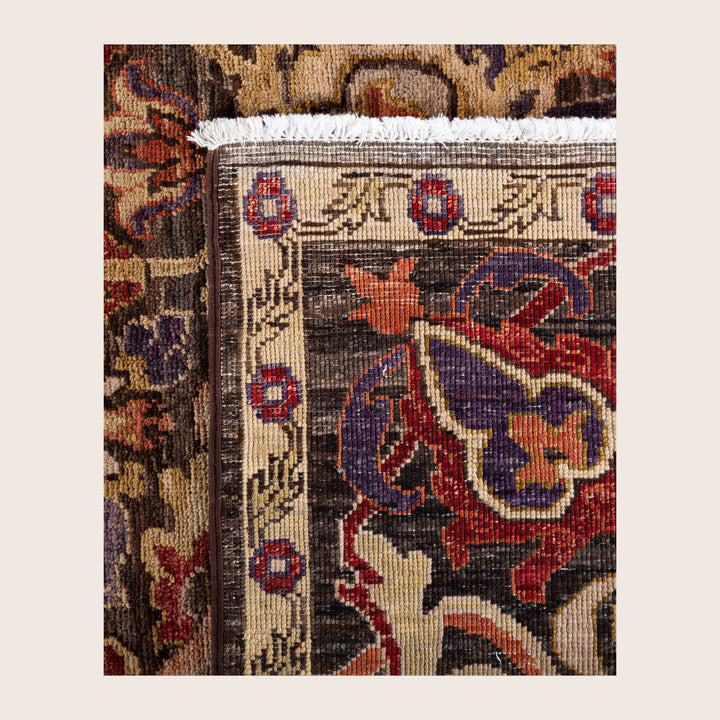 Image for Brown Soluna Traditional Wool Rug - 6' x 9'
