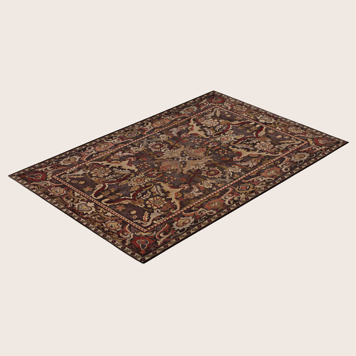Image for Brown Soluna Traditional Wool Rug - 6' x 9'