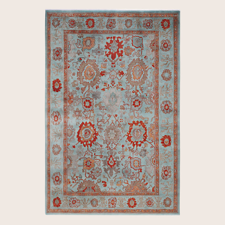 Image for Green Soluna Traditional Wool Rug - 6' x 9'