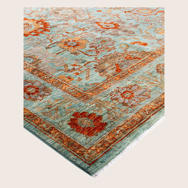 Image for Green Soluna Traditional Wool Rug - 6' x 9'