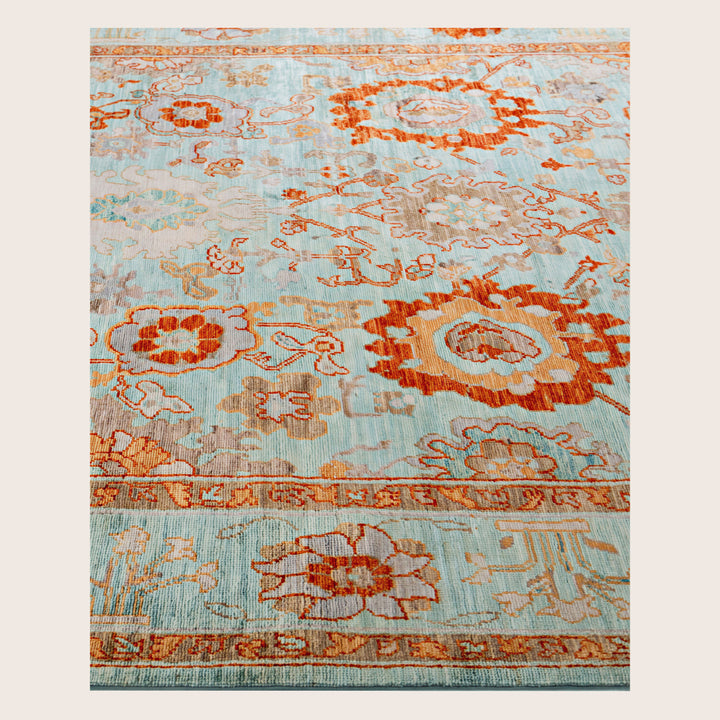 Image for Green Soluna Traditional Wool Rug - 6' x 9'