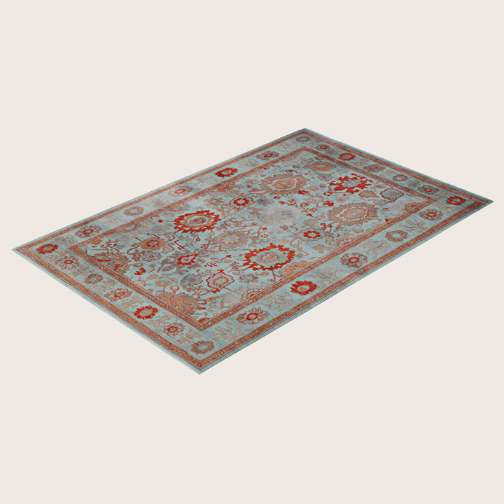 Image for Green Soluna Traditional Wool Rug - 6' x 9'