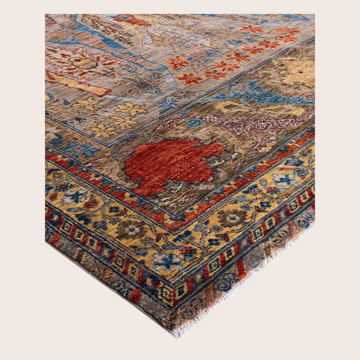 Image for Beige Soluna Traditional Wool Rug - 6' x 9'1"