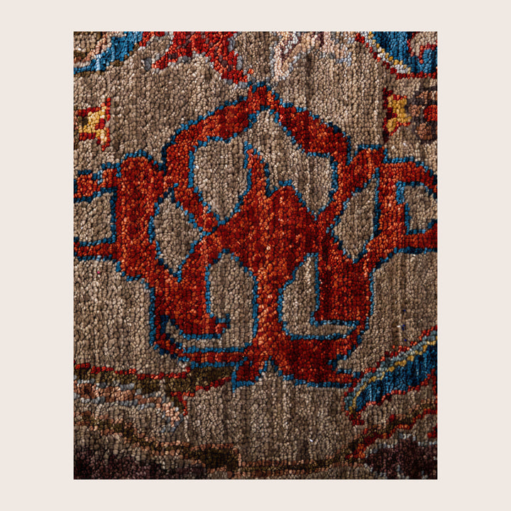 Image for Beige Soluna Traditional Wool Rug - 6' x 9'1"