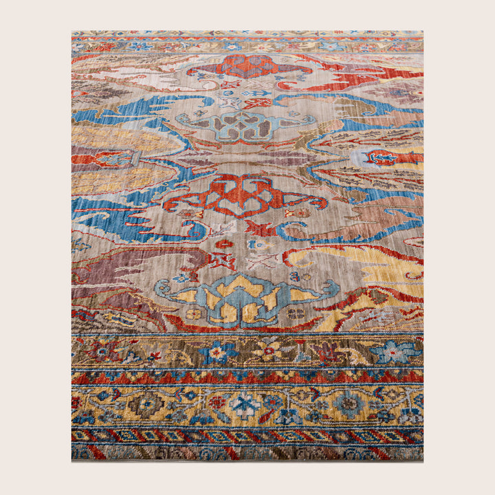 Image for Beige Soluna Traditional Wool Rug - 6' x 9'1"