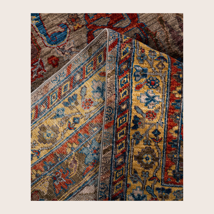 Image for Beige Soluna Traditional Wool Rug - 6' x 9'1"