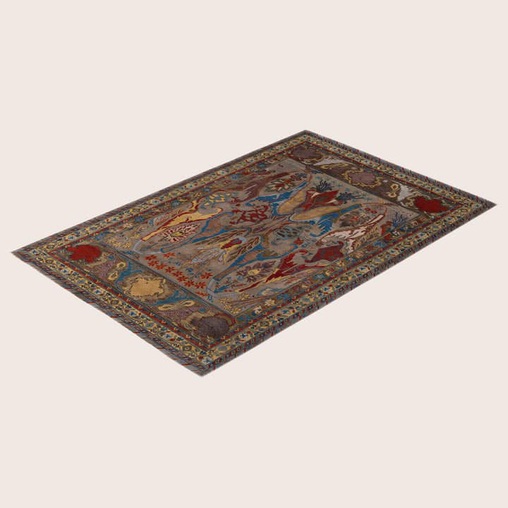 Image for Beige Soluna Traditional Wool Rug - 6' x 9'1"