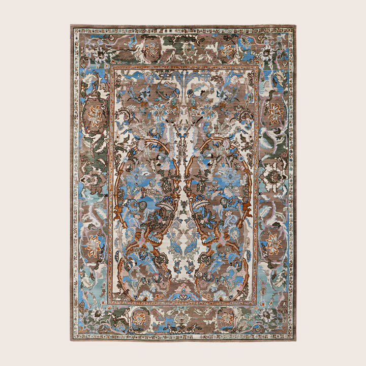 Image for Brown Soluna Traditional Wool Rug - 6'3" x 8'9"