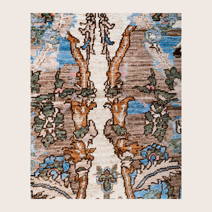 Image for Brown Soluna Traditional Wool Rug - 6'3" x 8'9"