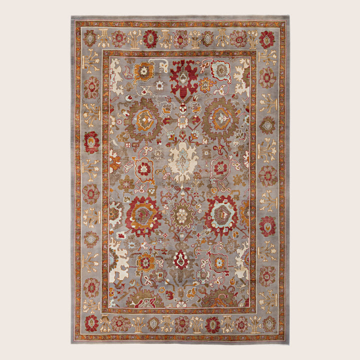 Image for Grey Soluna Traditional Wool Rug - 6'1" x 9'