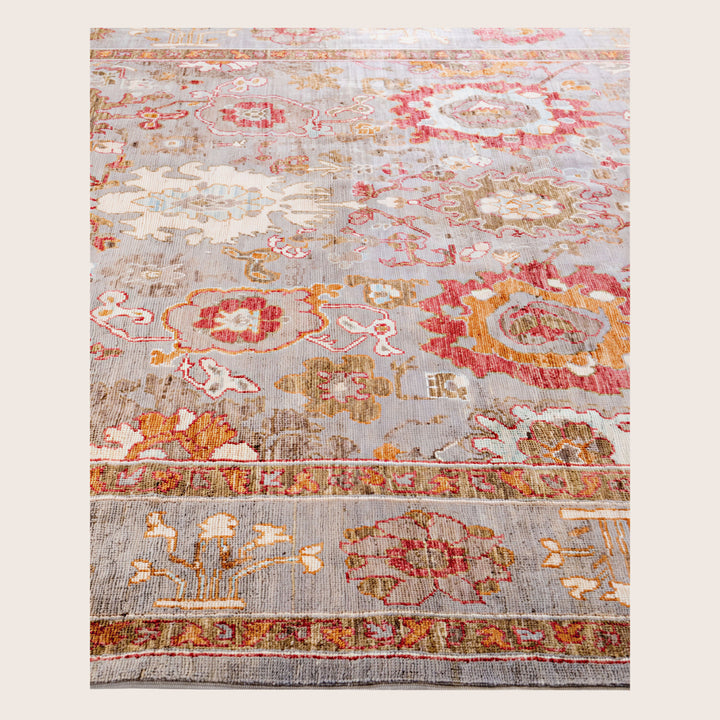 Image for Grey Soluna Traditional Wool Rug - 6'1" x 9'
