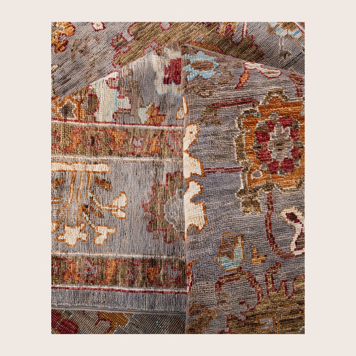 Image for Grey Soluna Traditional Wool Rug - 6'1" x 9'