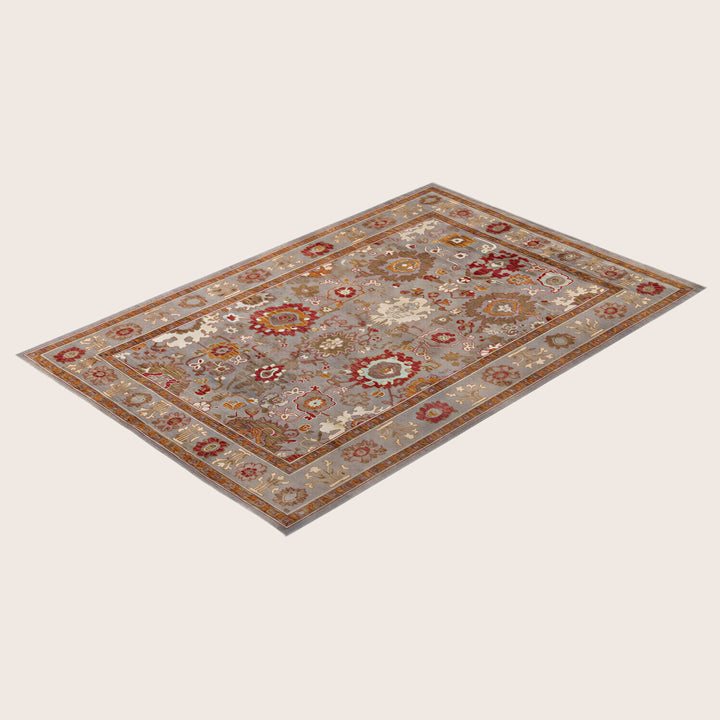 Image for Grey Soluna Traditional Wool Rug - 6'1" x 9'