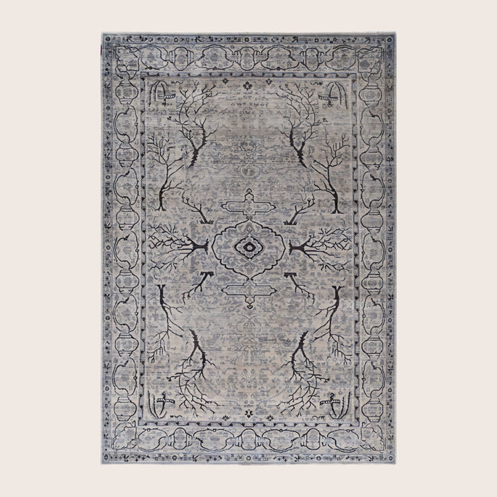Image for Beige Soluna Traditional Wool Rug - 6'1" x 9'