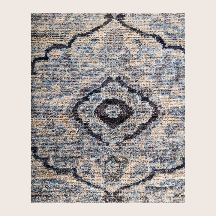 Image for Beige Soluna Traditional Wool Rug - 6'1" x 9'
