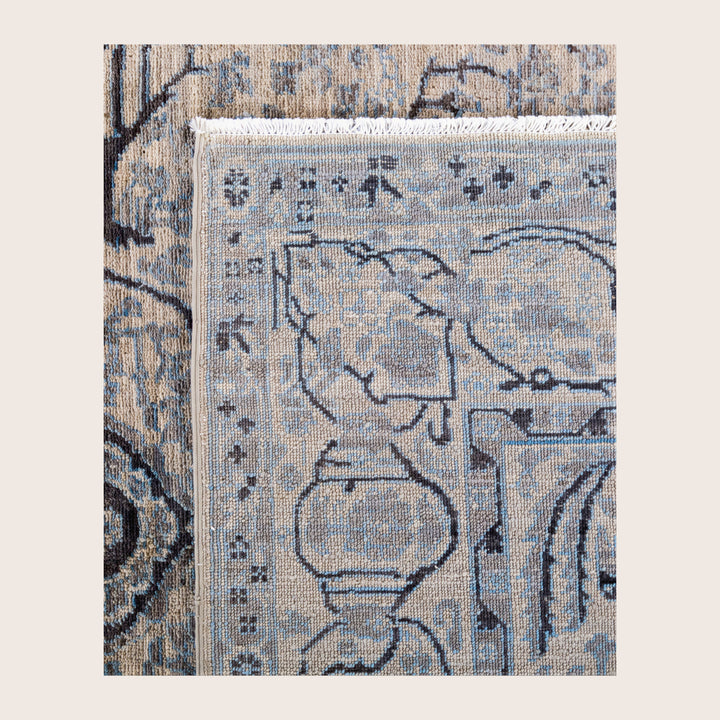 Image for Beige Soluna Traditional Wool Rug - 6'1" x 9'