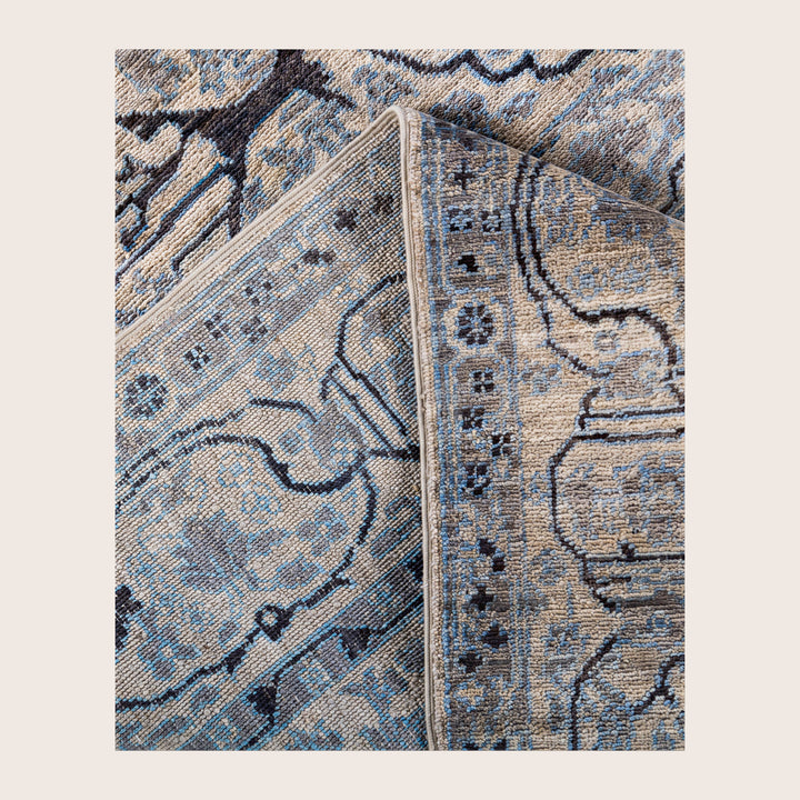 Image for Beige Soluna Traditional Wool Rug - 6'1" x 9'
