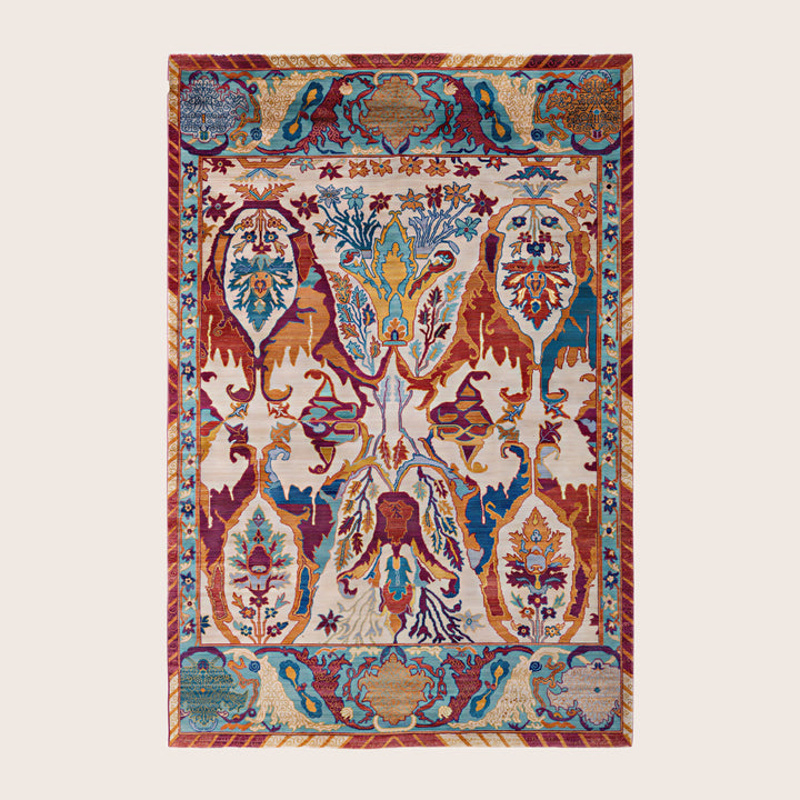 Image for Beige Soluna Traditional Wool Rug - 5'11" x 8'11"