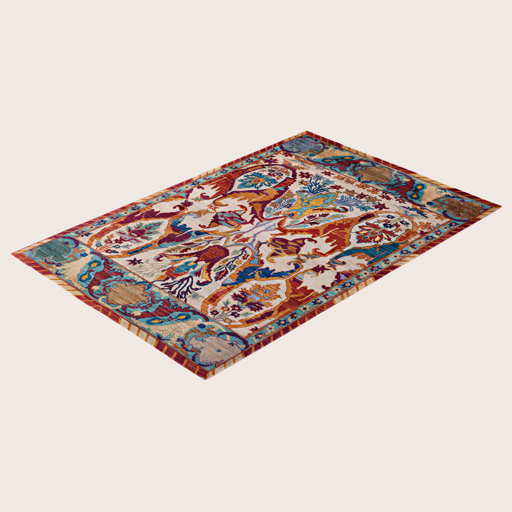 Image for Beige Soluna Traditional Wool Rug - 5'11" x 8'11"