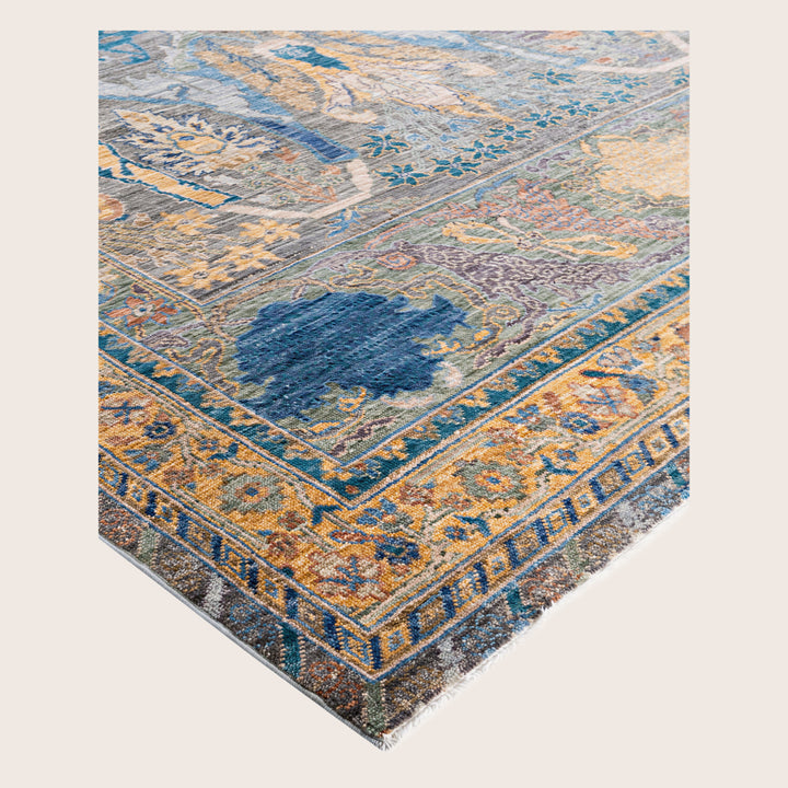 Image for Grey Soluna Traditional Wool Rug - 6'2" x 9'6"