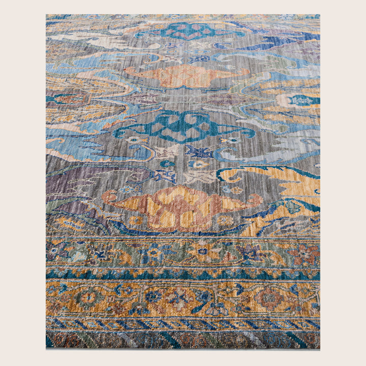 Image for Grey Soluna Traditional Wool Rug - 6'2" x 9'6"