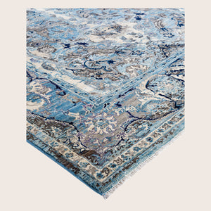 Image for Blue Soluna Traditional Wool Rug - 5'1 x 8'9" - hover