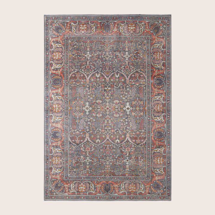 Image for Grey Soluna Traditional Wool Rug - 6'2" x 9'