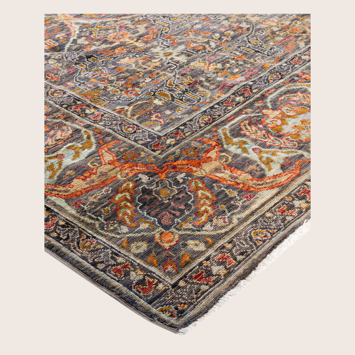Image for Grey Soluna Traditional Wool Rug - 6'2" x 9'