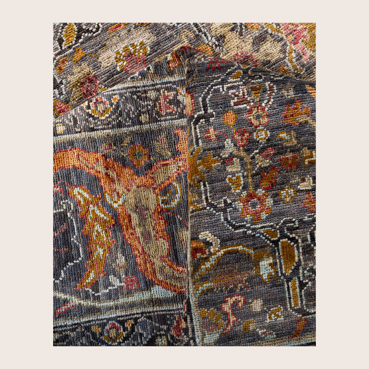 Image for Grey Soluna Traditional Wool Rug - 6'2" x 9'