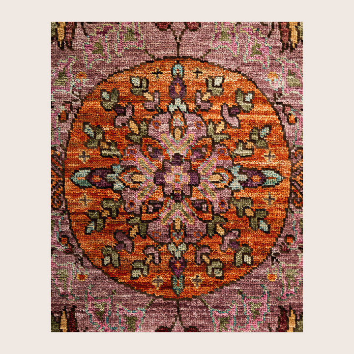 Image for Purple Soluna Traditional Wool Rug - 6'2" x 8'1