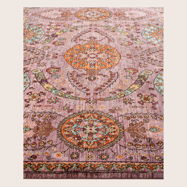 Image for Purple Soluna Traditional Wool Rug - 6'2" x 8'1