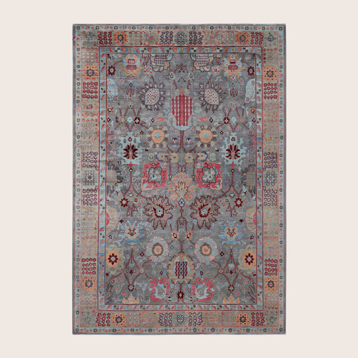 Image for Grey Soluna Traditional Wool Rug - 6'3" x 8'1
