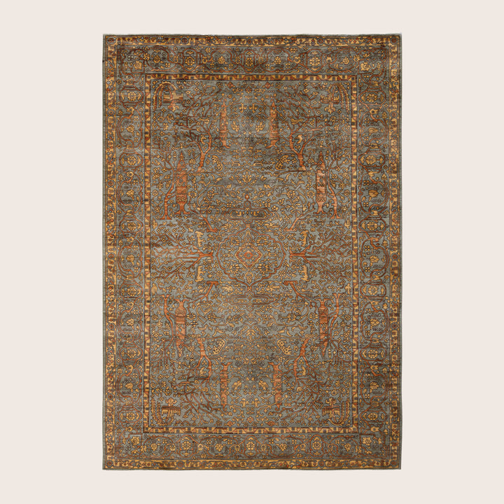 Image for Green Soluna Traditional Wool Rug - 6'1" x 8'1