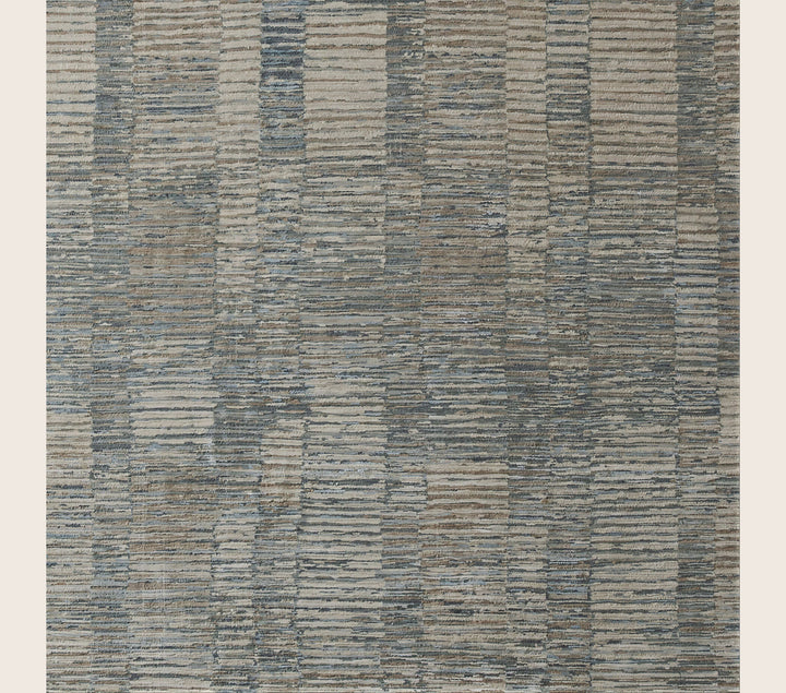 Image for Beige Blue Contemporary Silk Wool Blend Rug - 9'1" x 12'3"